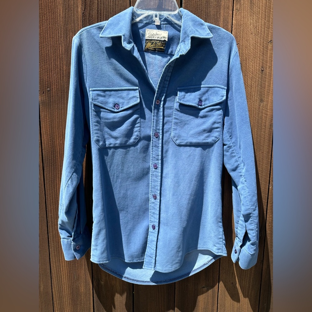 VINTAGE MOLESKIN FAUX SUEDE SHIRTS S MADE IN YORKSHIRE ENGLAND 70’s
UNISEX